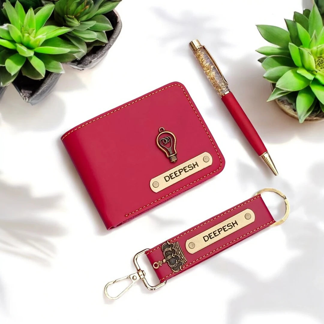 Premium Wallet Combo 2.0 - Wallet + Pen + Keychain